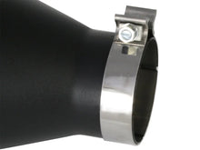 Load image into Gallery viewer, aFe MACHForce XP Exhausts Tips SS-304 EXH Tip 4In x 7Out x 18L Bolt-On (blk) - Side View