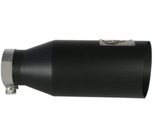 Load image into Gallery viewer, aFe MACHForce XP Exhausts Tips SS-304 EXH Tip 4In x 7Out x 18L Bolt-On (blk) - Installation View