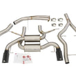 Load image into Gallery viewer, aFe MACHForce XP SS-304 Black Tip 3.0in-2.5in Dia Cat Back Exhaust 11-13 BMW 335i (E90/E92) 3.0L - Back View