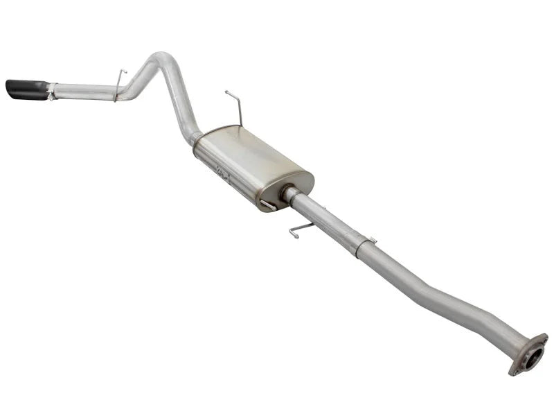 aFe MACHForce XP SS Exhaust 3in to 3.5in Cat-Back w/ Black Tip 15 Ford F-150 EcoBoost V6 2.7/3.5Ltt - Back View