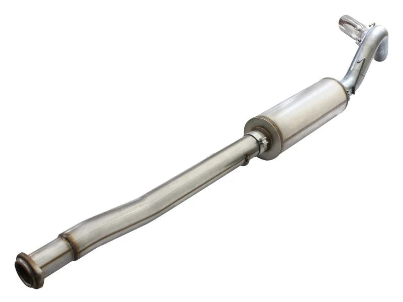 aFe MACHForce XP SS Exhaust 4in Cat-Back w/ Polish Tip 2015 Ford F-150 EcoBoost V6 2.7/3.5Ltt - Side View