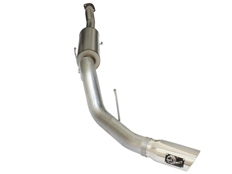 aFe MACHForce XP SS Exhaust 4in Cat-Back w/ Polish Tip 2015 Ford F-150 EcoBoost V6 2.7/3.5Ltt - Back View