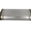 Load image into Gallery viewer, aFe MACHForce XP SS Muffler 2.5in Center Inlet / 2.5in Offset Outlet 18in L x 9in W x4in H Body - Installation View