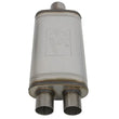 Load image into Gallery viewer, aFe MACHForce XP SS Muffler 3in Center Inlet / 2.5in Dual Outlets 18in L x 9in W x4in H Body - Installation View