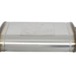 Load image into Gallery viewer, aFe MACHForce XP SS Muffler 3in Center Inlet / 2.5in Dual Outlets 22in L x 11in W x 6in H Body - Installation View