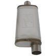 Load image into Gallery viewer, aFe MACHForce XP SS Muffler 3in Center Inlet / 3in Offset Outlet 18in L x 9in W x4in H Body - Installation View