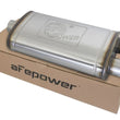 Load image into Gallery viewer, aFe MACHForce XP SS Muffler 3in Center Inlet / 3in Offset Outlet 22in L x 11in W x 6in H Body - Main Product View