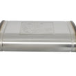 Load image into Gallery viewer, aFe MACHForce XP SS Muffler 3in Center Inlet / 3in Offset Outlet 22in L x 11n W x 6in H Body - Back View