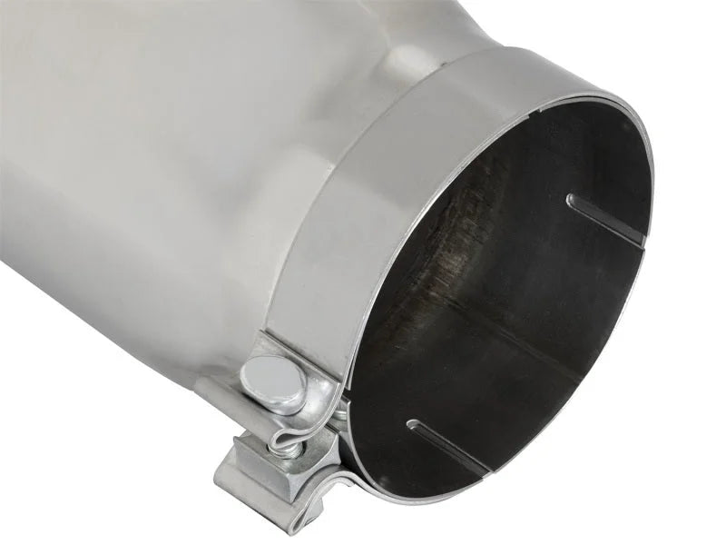 aFe MACHForce-Xp 5in Inlet x 6in Outlet x 15in length Polished Exhaust Tip - Side View