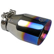 Load image into Gallery viewer, aFe Mach Force XP 304 Stainless Steel Clamp-On Exhaust Tip 2.5in Inlet / 4in Outlet - Blue Flame - Main Product View
