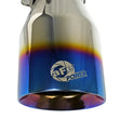 Load image into Gallery viewer, aFe Mach Force XP 304 Stainless Steel Clamp-On Exhaust Tip 2.5in Inlet / 4in Outlet - Blue Flame - Additional View 5