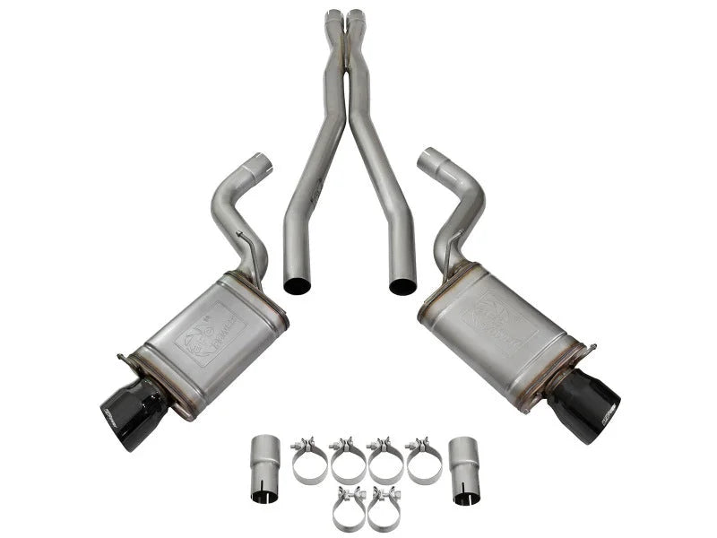 aFe Mach Force-Xp 3in CB Stainless Steel Dual Exhaust System w/ Black Tips 09-15 Cadillac CTS-V - Additional View 7
