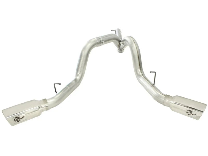aFe MachForce XP Exhaust 4inch DP-Back All SS 2011-14 GM Diesel Trucks V8-6.6L LML Polished - Additional View 6
