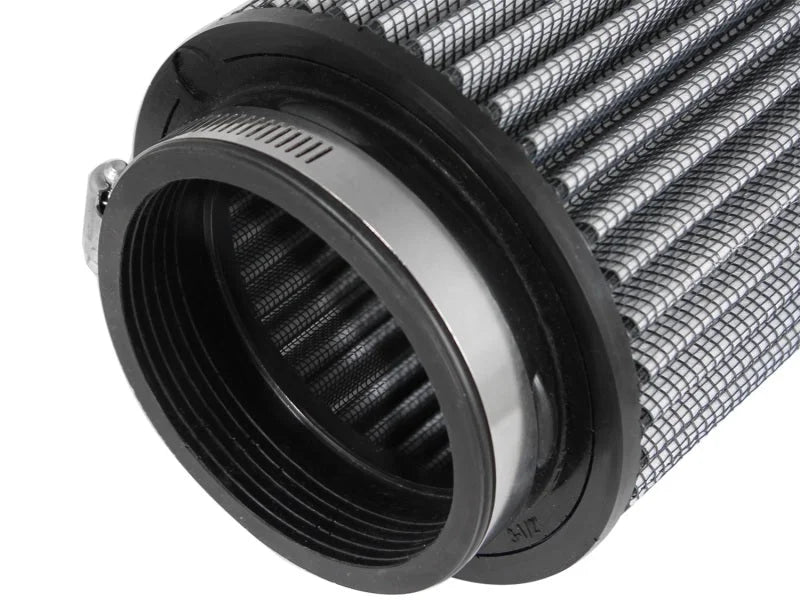 aFe Magnum FLOW Air Filter Pro DRY S 3-1/2in F x 5in B x 4-3/4in T x 7in H / 1 FL in - Side View