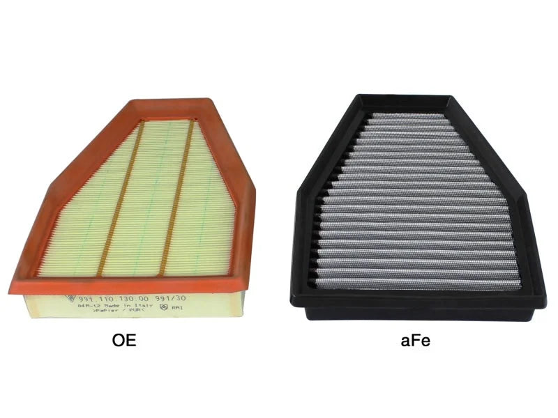 aFe Magnum FLOW OE Replacement Air Filter Pro DRY S 12-15 Porsche 911 (991) H6 3.4L/3.8L - Additional View 6