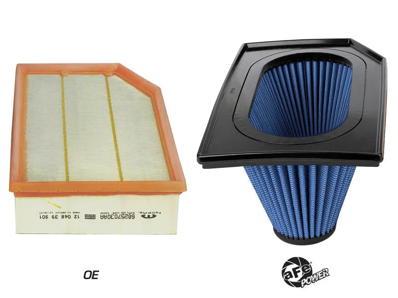 aFe Magnum FLOW PRO 5R Inverted Air Filter 18-19 Jeep Wrangler (JL) I4-2.0L(t) / V6-3.6 - Installation View