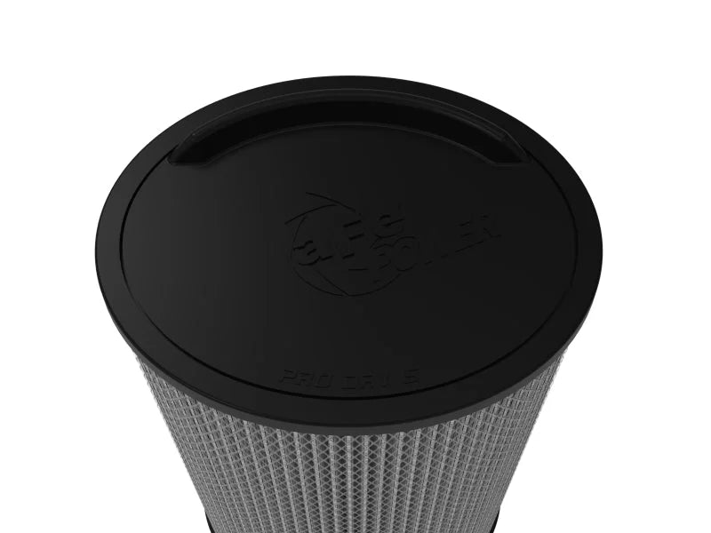 aFe Magnum FLOW Pro DRY S Air Filter (6.75x5)in F x (9.25x7.5)in B x (7.75x6)in T x 18in H - Side View