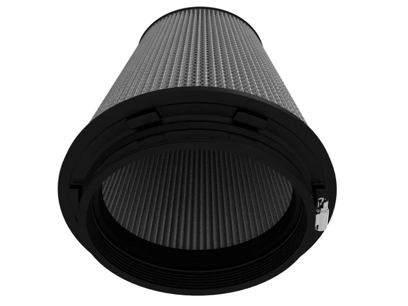 aFe Magnum FLOW Pro DRY S Air Filter (6.75x5)in F x (9.25x7.5)in B x (7.75x6)in T x 18in H - Installation View