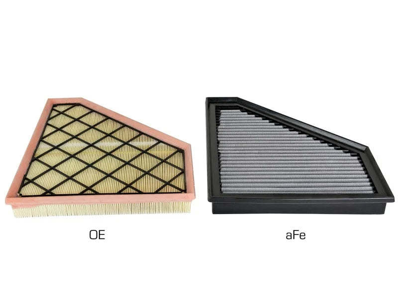 aFe Magnum FLOW Pro DRY S OE Replacement Filter 13-17 Cadillac ATS V6-3.6L - Installation View