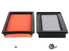 Load image into Gallery viewer, aFe Magnum FLOW Pro DRY S OE Replacement Filter (Pair) 14-19 Infiniti Q50 V6 3.5L/3.7L - Side View