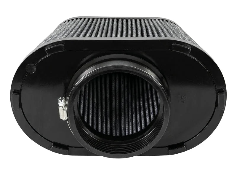 aFe Magnum FLOW Pro DRY S Universal Air Filter F-5in. / B-(8.5 x 4) MT2 / T-(7.5) / H-9in. - Side View