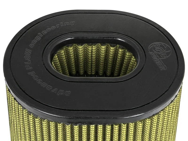 aFe Magnum FLOW Pro GUARD 7 Replacement Air Filter 4.5 F / (9x7.5) B / (6.75 x 5.5) T (Inv) / 9in. H - Side View