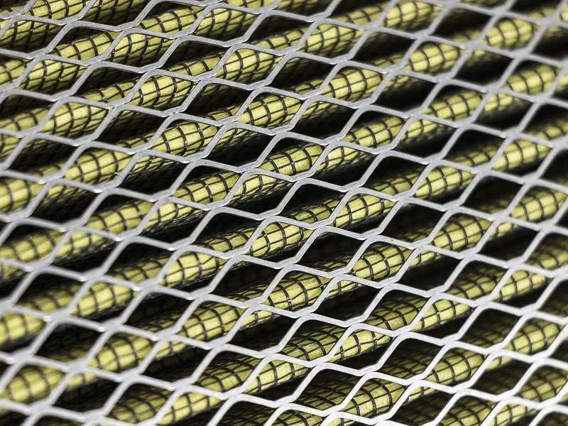 aFe Magnum FLOW Universal Air Filter w/ Pro Guard 7 Media 4in F x 8-1/2in B x 8-1/2in T x 11in H - Side View