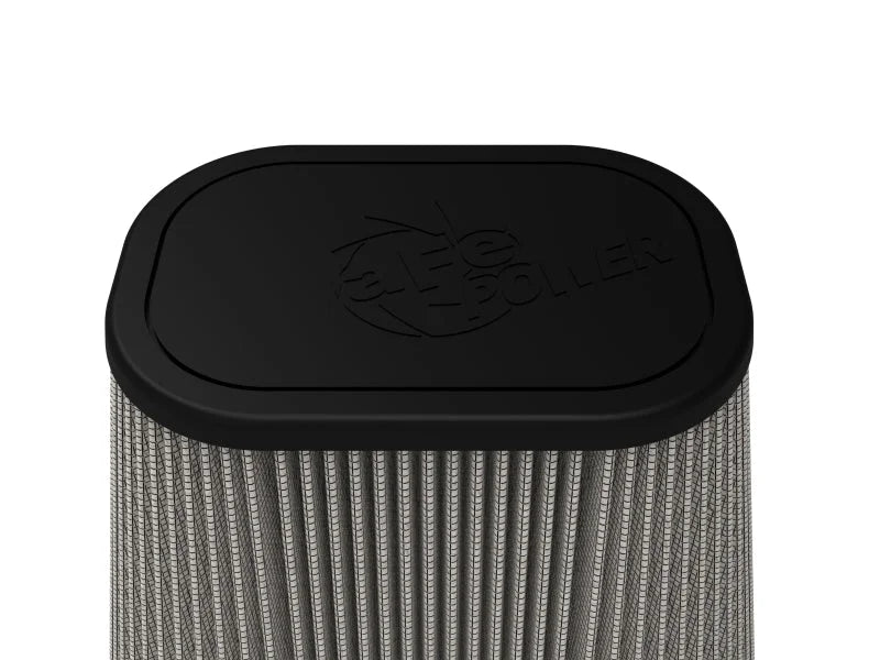 aFe Magnum FLOW Universal Pro DRY S Air Filter (7.5x5.5)in F (9.25x7.25)in B x (6x4)in T x 9in H - Back View