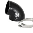 Load image into Gallery viewer, aFe Magnum FORCE CAI Univ. Silicone (3.5in to 3in ID / 75 Deg.) Elbow Reducing Coupler - Black - Main Product View
