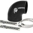 Load image into Gallery viewer, aFe Magnum FORCE CAI Univ. Silicone Coupling Kit (3.5in. ID to 3in. ID) 90Deg. Elbow Reducer - Black - Main Product View