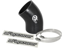 Load image into Gallery viewer, aFe Magnum FORCE CAI Univ. Silicone Coupling Kit (3in. ID / 6in. L / 45-Deg.) Elbow Coupler - Black - Main Product View