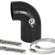Load image into Gallery viewer, aFe Magnum FORCE CAI Univ. Silicone Coupling Kit (3in. ID to 2.5in. ID) 90 Deg. Elbow Reducer - Blk - Main Product View