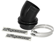 Load image into Gallery viewer, aFe Magnum FORCE Silicone Coupling Kit 3-1/2in ID x 30 Deg. Bellows Elbow - Black - Main Product View