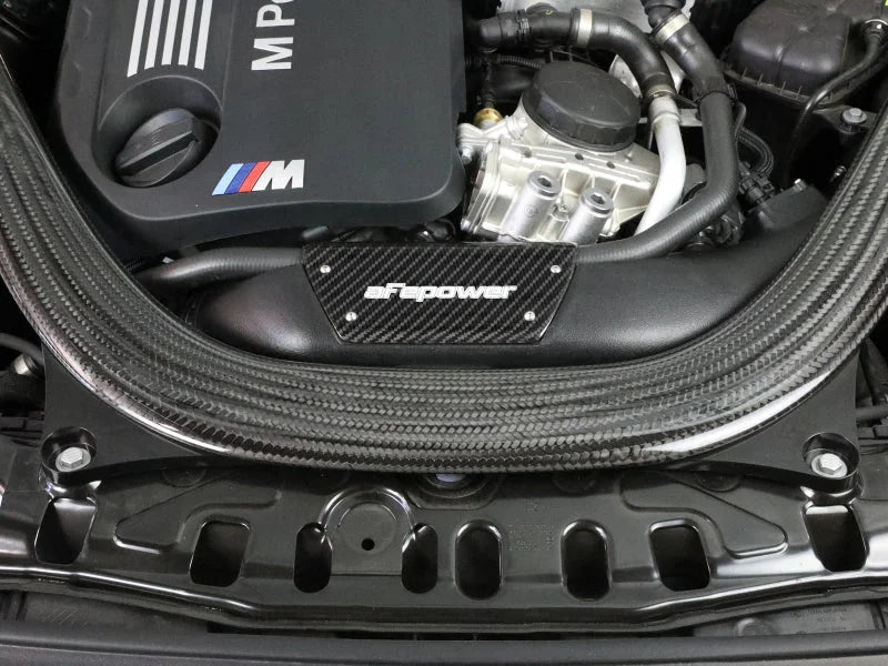 aFe Magnum FORCE Stage-2 Intake Carbon Fiber Trim Piece Fits Intakes 54-76305 Or 54-13032R - Side View