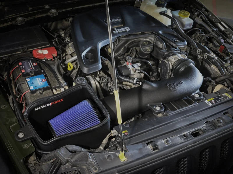 aFe Magnum FORCE Stage-2 Pro 5R Cold Air Intake System Jeep Wrangler (JL) 18-23 V6-3.6L - Back View
