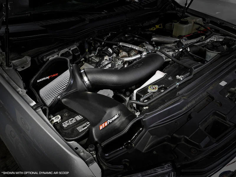 aFe Magnum FORCE Stage-2 Pro DRY S Cold Air Intake System 17-18 Ford Diesel Trucks V8-6.7L (td) - Side View