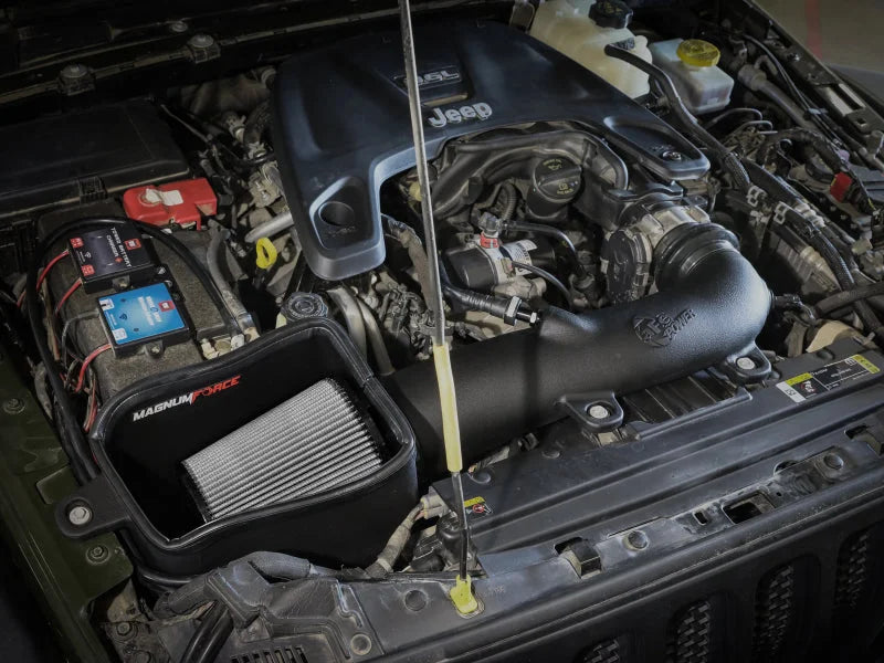 aFe Magnum FORCE Stage-2 Pro Dry S Cold Air Intake System Jeep Wrangler (JL) 18-23 V6-3.6L - Side View