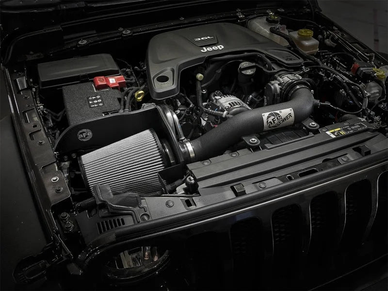 aFe Magnum FORCE Stage-2 XP Pro DRY S Cold Air Intake System 2018+ Jeep Wrangler (JL) V6 3.6L - Side View