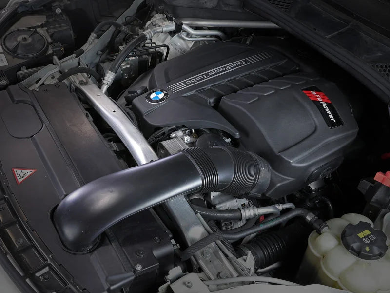 aFe Magnum Force Stage-2Si Cold Air Intake System w/ Pro Dry S Media BMW X5(F15)/X6(F16) 14-19 3.0L - Side View
