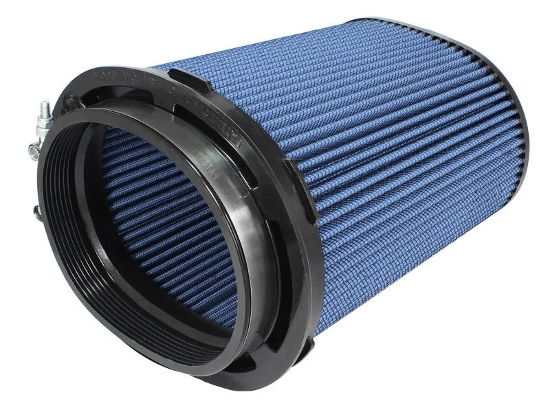 aFe MagnumFLOW Air Filter Pro 5 R 6.75inX4.75in F x 8.25inX6.25in B (INV) x 7.25X5in T (INV) x 9in - Back View