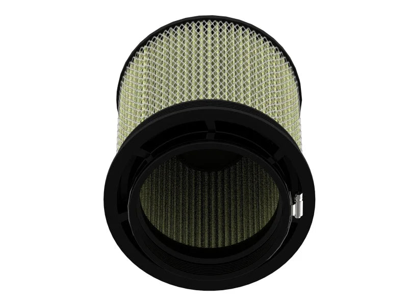 aFe MagnumFLOW Air Filter Pro DRY S 6in Flange x 8 1/8in Base/Top (INV) x 9in H - Back View
