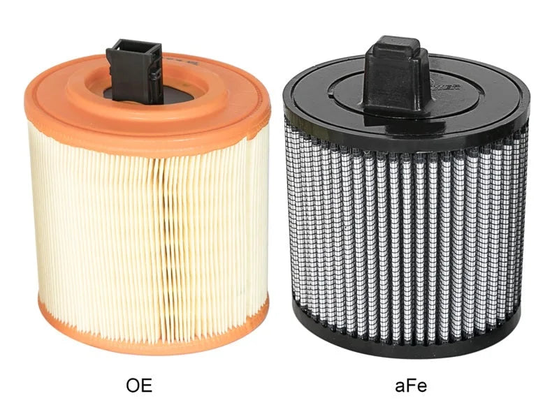 aFe MagnumFLOW Air Filters OER Pro Dry S A/F 16-17 Cadillac ATS-V V6-3.6L (tt) - Detail View