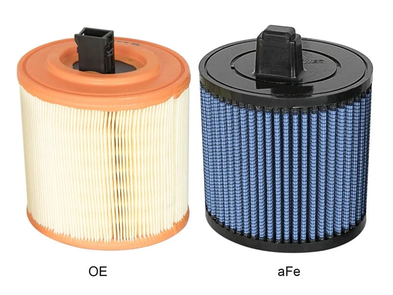 aFe MagnumFLOW Air Filters OER Pro P5R A/F 16-17 Cadillac ATS-V V6-3.6L (tt) - Installation View