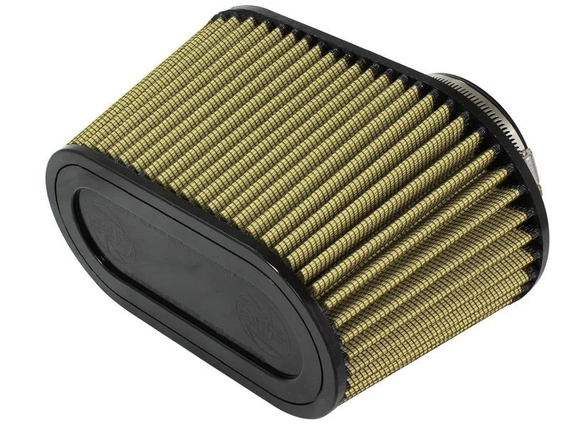 aFe MagnumFLOW Air Filters PG7 A/F 3.3in F x 11x6in B x 9-1/2x4-1/2in T x 6in H - Side View