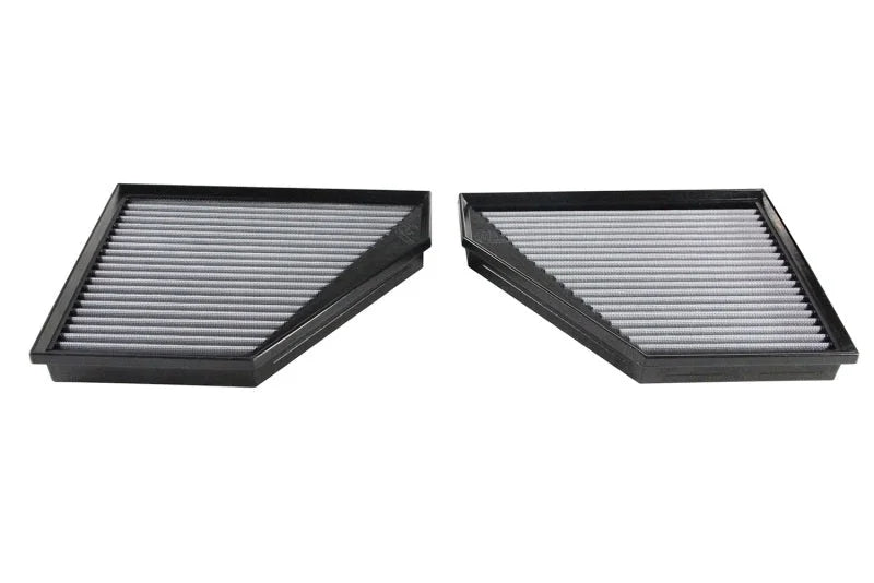 aFe MagnumFLOW Air Filters PRO DRY S 07-10 BMW X5 V8 4.8L - Back View