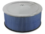 aFe MagnumFLOW Air Filters Round Racing P5R A/F Chrome Assy 14x6: Blk / Blue E / M