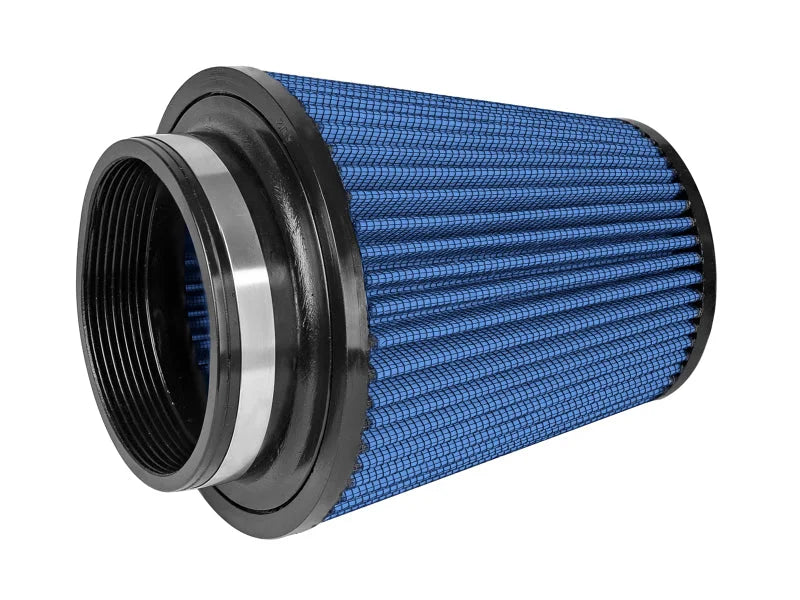aFe MagnumFLOW Air Filters UCO P5R A/F P5R 4-1/2F x 7B x 4-1/2T (Inv) x 7H - Side View