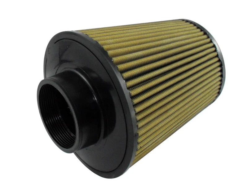 aFe MagnumFLOW Air Filters UCO PG7 A/F PG7 3-1/2F x 8B x 5-1/2T x 8H - Side View