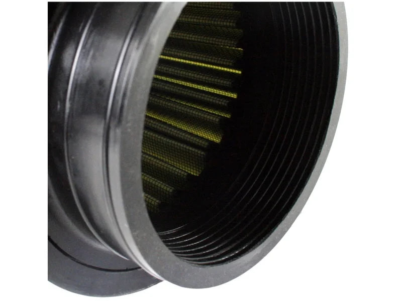 aFe MagnumFLOW Air Filters UCO PG7 A/F PG7 4F x 6B x 3-1/2T (w/ 1/4-20 Stud) x 12H - Side View