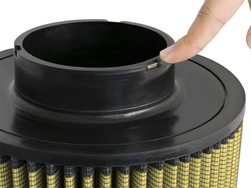 aFe MagnumFLOW Air Filters UCO PG7 A/F PG7 4F x 8-1/2B x 8-1/2T x 11H - Back View